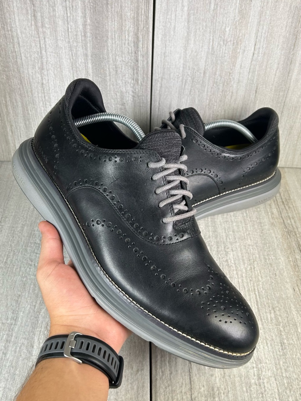 Cole Haan OriginalGrand Black Wingtip Oxford Derby Dress Shoe Men’s Size 10.5